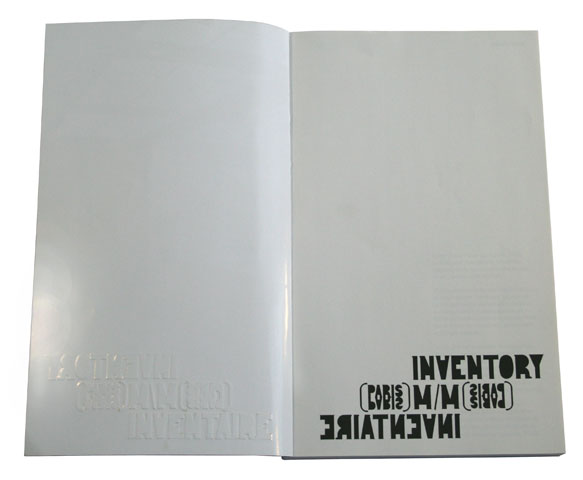 Inventory/Inventoire Inventory/Inventoire