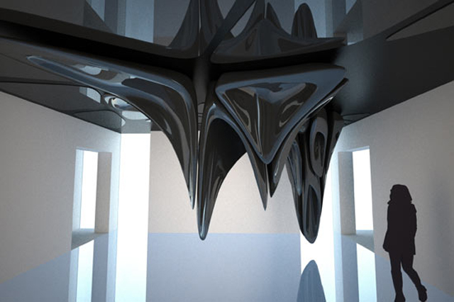 Stalactites by Zaha Hadid at Sonnebad Gallery : Image via designboom.com Stalactites by Zaha Hadid at Sonnebad Gallery : Image via designboom.com